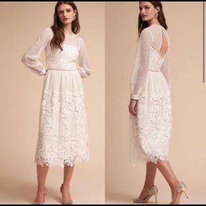 BHLDN Edina long sleeve mid length dress